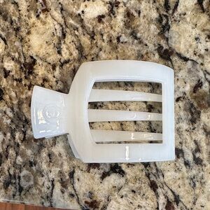 Teleties Coconut White Small Flat Square Hair Clip